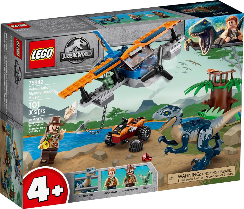 Bricker - Construction Toy by LEGO 75942 Velociraptor Plane Chase